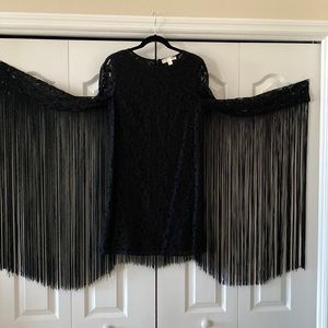 Michael Kors dress (6) Lace & fringe under arms and back